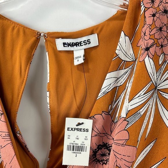 Express Floral Print Mini Dress - Picture 8 of 8